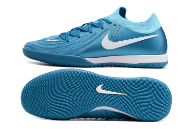 Men's Nike Phantom GX 2 Elite IC Indoor & Futsal Low-Tops Football Shoes - Blue Fury/White