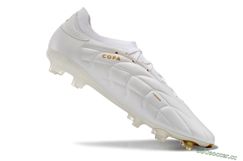 Men's Adidas Copa Pure 2 FG Firm Ground Low-Tops Football Boots - White/Gold 4