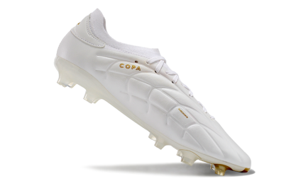 Men's Adidas Copa Pure 2 FG Firm Ground Low-Tops Football Boots - White/Gold
