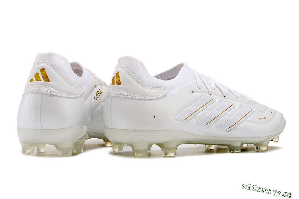 Men's Adidas Copa Pure 2 FG Firm Ground Low-Tops Football Boots - White/Gold 6