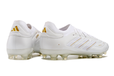 Men's Adidas Copa Pure 2 FG Firm Ground Low-Tops Football Boots - White/Gold