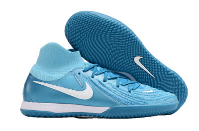 Men's Nike Phantom Luna Elite NU IC Indoor & Futsal High-Tops Football Shoes - Blue Fury/White
