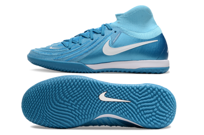 Men's Nike Phantom Luna Elite NU IC Indoor & Futsal High-Tops Football Shoes - Blue Fury/White