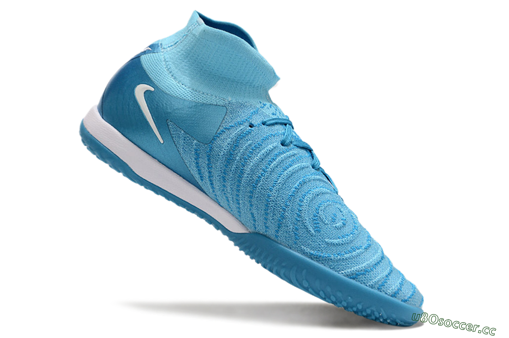 Men's Nike Phantom Luna Elite NU IC Indoor & Futsal High-Tops Football Shoes - Blue Fury/White 4