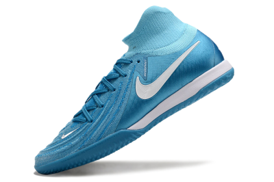 Men's Nike Phantom Luna Elite NU IC Indoor & Futsal High-Tops Football Shoes - Blue Fury/White