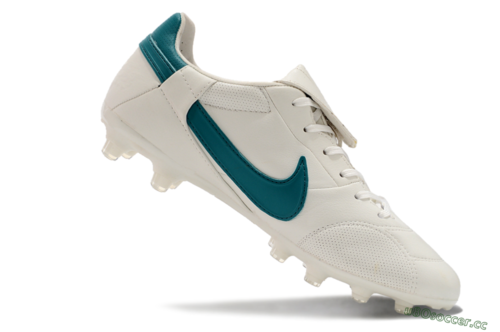 Men's Nike The Premier 3 FG Firm Ground Low-Tops Football Boots - White/Blue 4