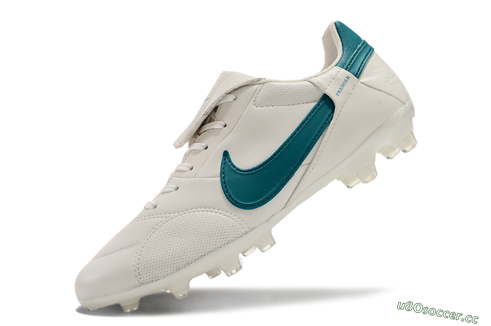 Men's Nike The Premier 3 FG Firm Ground Low-Tops Football Boots - White/Blue 5