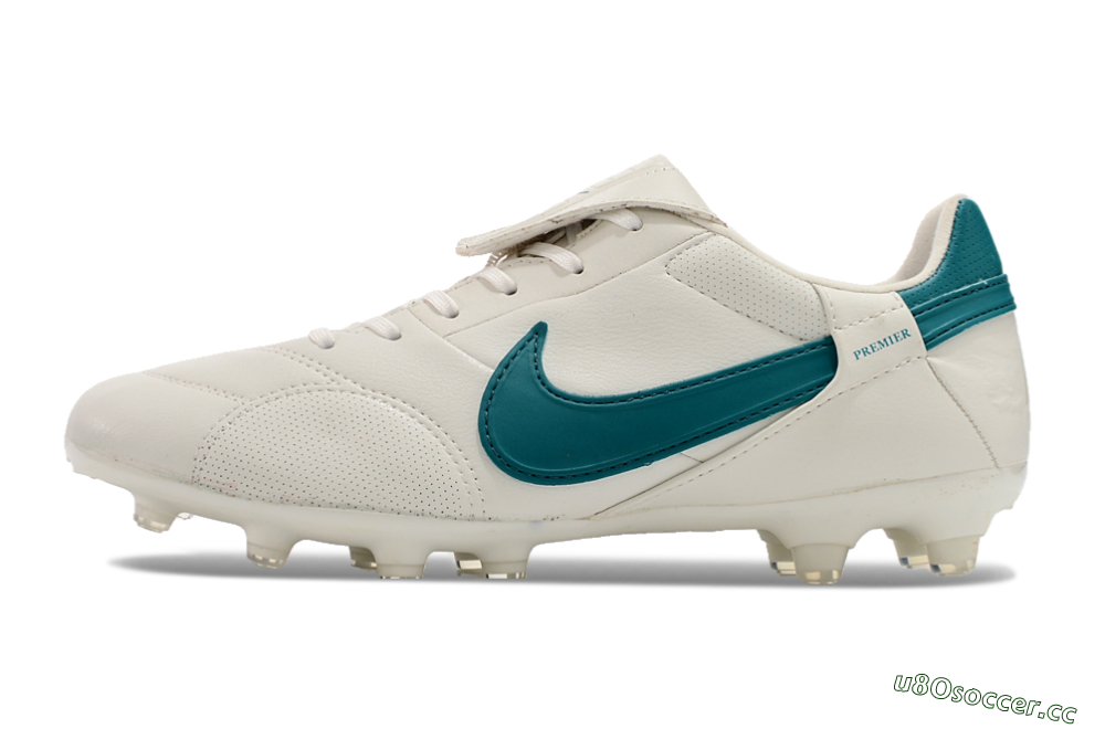 Men's Nike The Premier 3 FG Firm Ground Low-Tops Football Boots - White/Blue 0