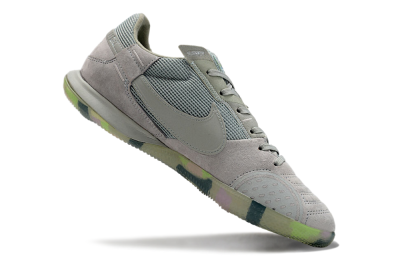Men's Nike Street Gato IC Indoor & Futsal Low-Tops Football Shoes - Grey/Green/Mint