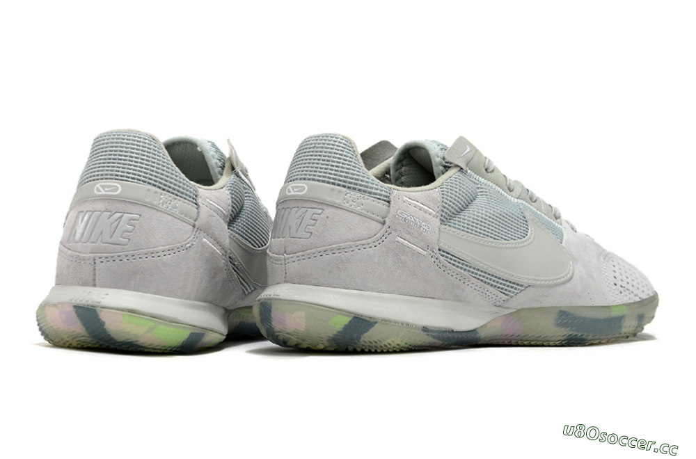 Men's Nike Street Gato IC Indoor & Futsal Low-Tops Football Shoes - Grey/Green/Mint 6