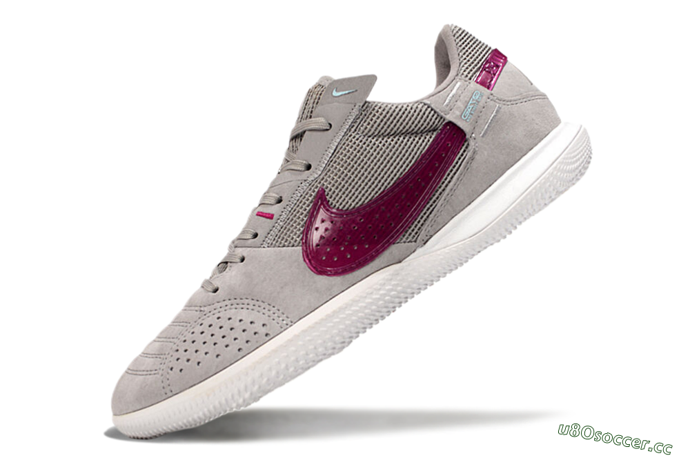 Men's Nike Street Gato IC Indoor & Futsal Low-Tops Football Shoes - Grey/Purple/White 5