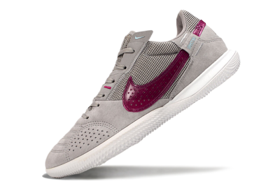 Men's Nike Street Gato IC Indoor & Futsal Low-Tops Football Shoes - Grey/Purple/White
