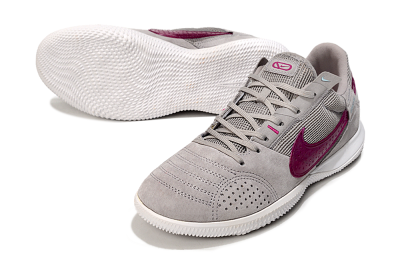 Men's Nike Street Gato IC Indoor & Futsal Low-Tops Football Shoes - Grey/Purple/White