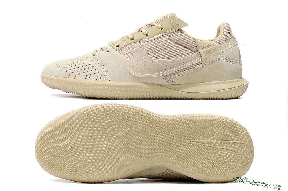 Men's Nike Street Gato IC Indoor & Futsal Low-Tops Football Shoes - Beige/Beige 1