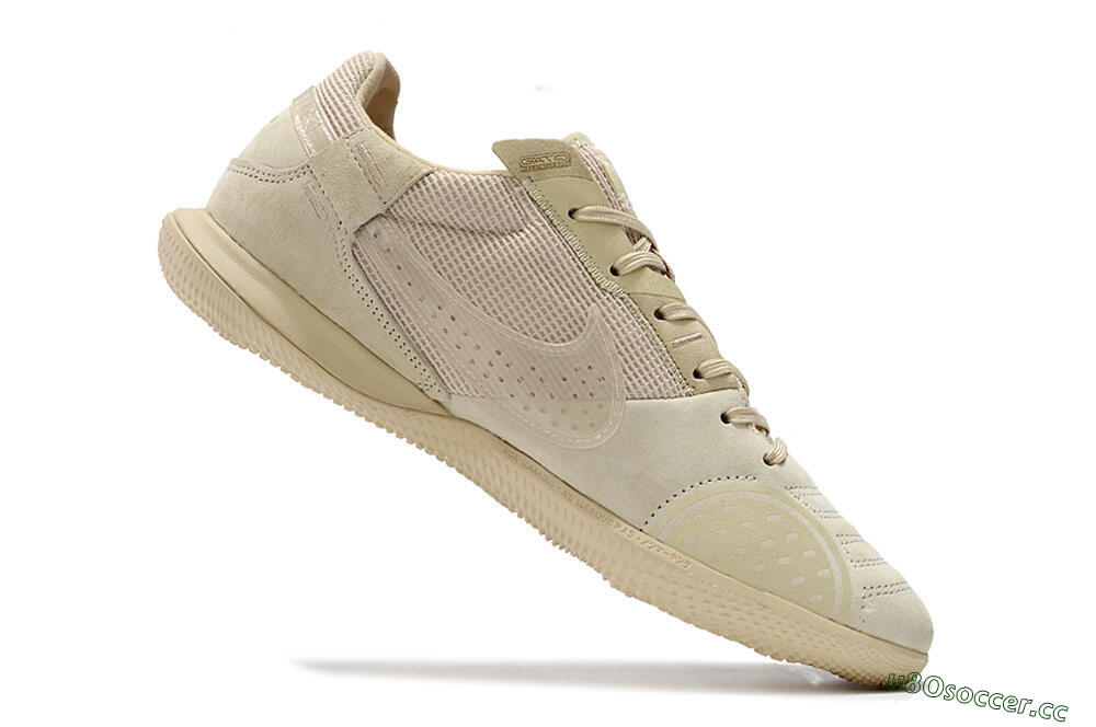 Men's Nike Street Gato IC Indoor & Futsal Low-Tops Football Shoes - Beige/Beige 4