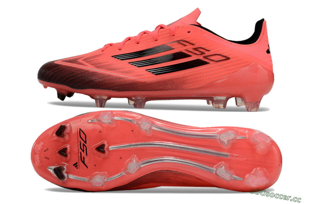 Men's Adidas F50 Adizero FG Firm Ground Low-Tops Football Boots - Red/Black 1