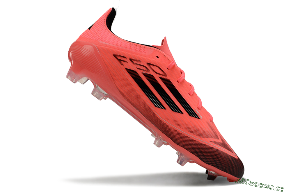 Men's Adidas F50 Adizero FG Firm Ground Low-Tops Football Boots - Red/Black 4
