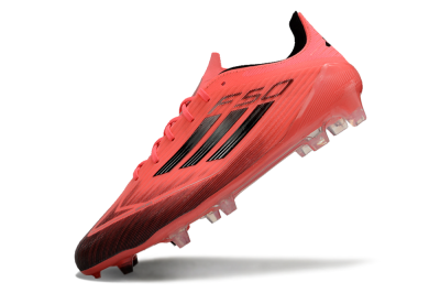Men's Adidas F50 Adizero FG Firm Ground Low-Tops Football Boots - Red/Black