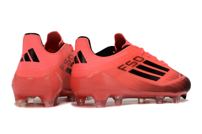 Men's Adidas F50 Adizero FG Firm Ground Low-Tops Football Boots - Red/Black