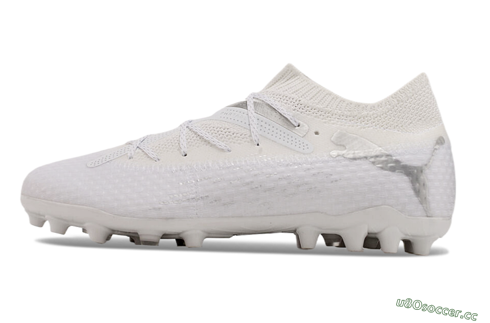 Men's Puma Future Ultimate MG Multi Ground Low-Tops Football Boots - White/Silver 0