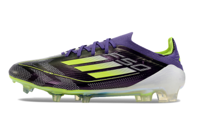 Men's Adidas F50 Adizero FG Firm Ground Low-Tops Football Boots - Purple/Yellow/White