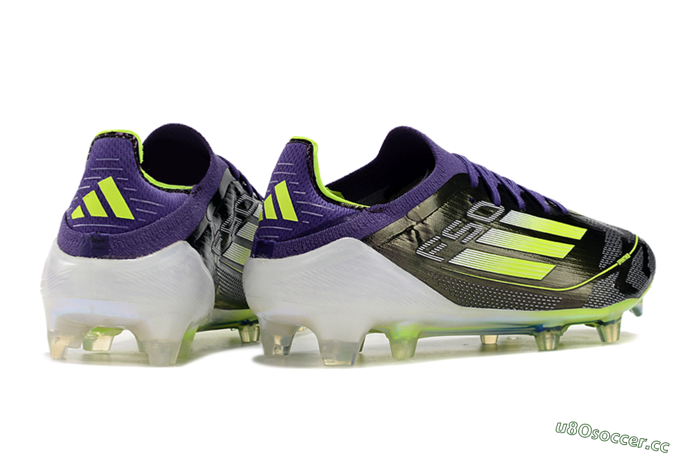 Men's Adidas F50 Adizero FG Firm Ground Low-Tops Football Boots - Purple/Yellow/White 6