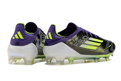 Men's Adidas F50 Adizero FG Firm Ground Low-Tops Football Boots - Purple/Yellow/White