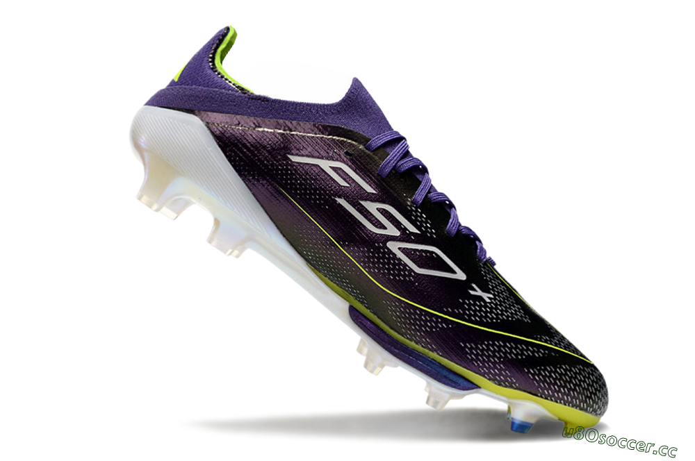 Men's Adidas F50 Lightstrike Pro FG Firm Ground Low-Tops Football Boots - Purple/Yellow/Blue 4