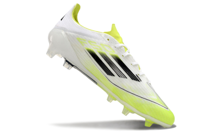 Men's Adidas F50 Adizero FG Firm Ground Low-Tops Football Boots - White/Yellow/Black