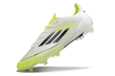 Men's Adidas F50 Adizero FG Firm Ground Low-Tops Football Boots - White/Yellow/Black