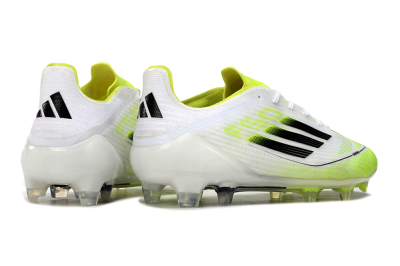 Men's Adidas F50 Adizero FG Firm Ground Low-Tops Football Boots - White/Yellow/Black