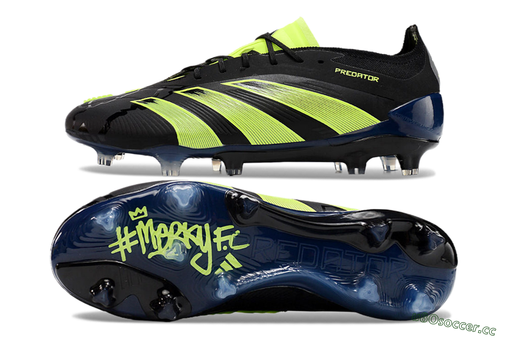 Unisex Adidas Predator Accuracy+ FG Firm Ground Low-Tops Football Boots - Black/Yellow 1