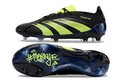 Unisex Adidas Predator Accuracy+ FG Firm Ground Low-Tops Football Boots - Black/Yellow
