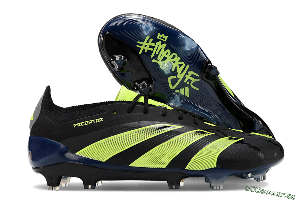 Unisex Adidas Predator Accuracy+ FG Firm Ground Low-Tops Football Boots - Black/Yellow 2