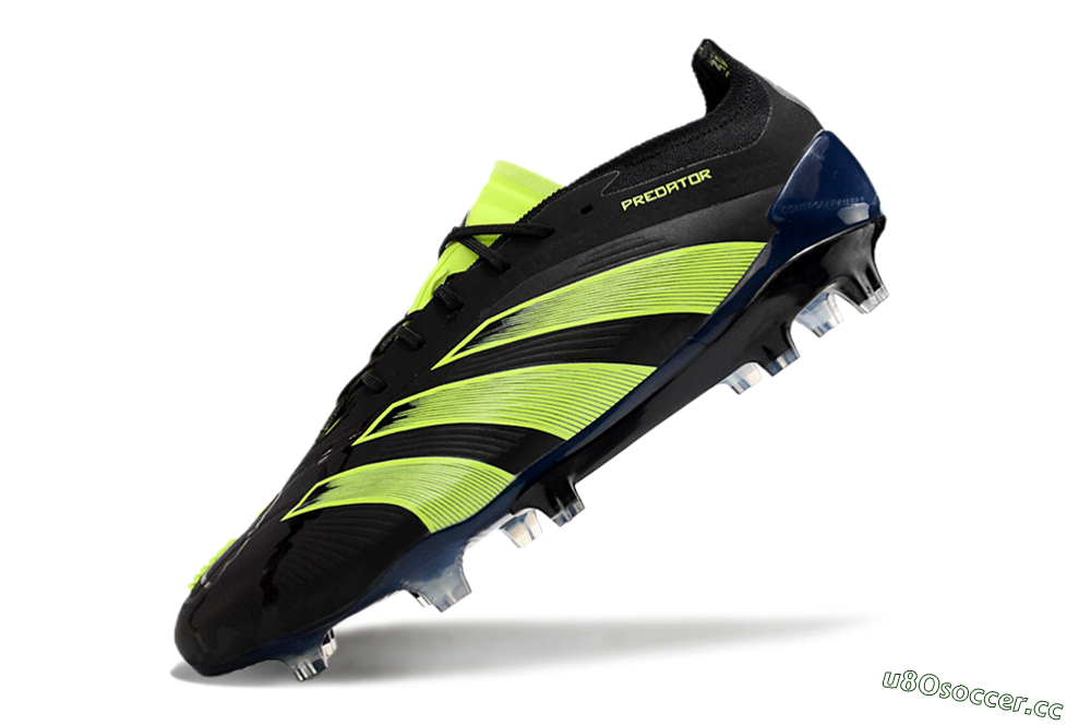 Unisex Adidas Predator Accuracy+ FG Firm Ground Low-Tops Football Boots - Black/Yellow 5