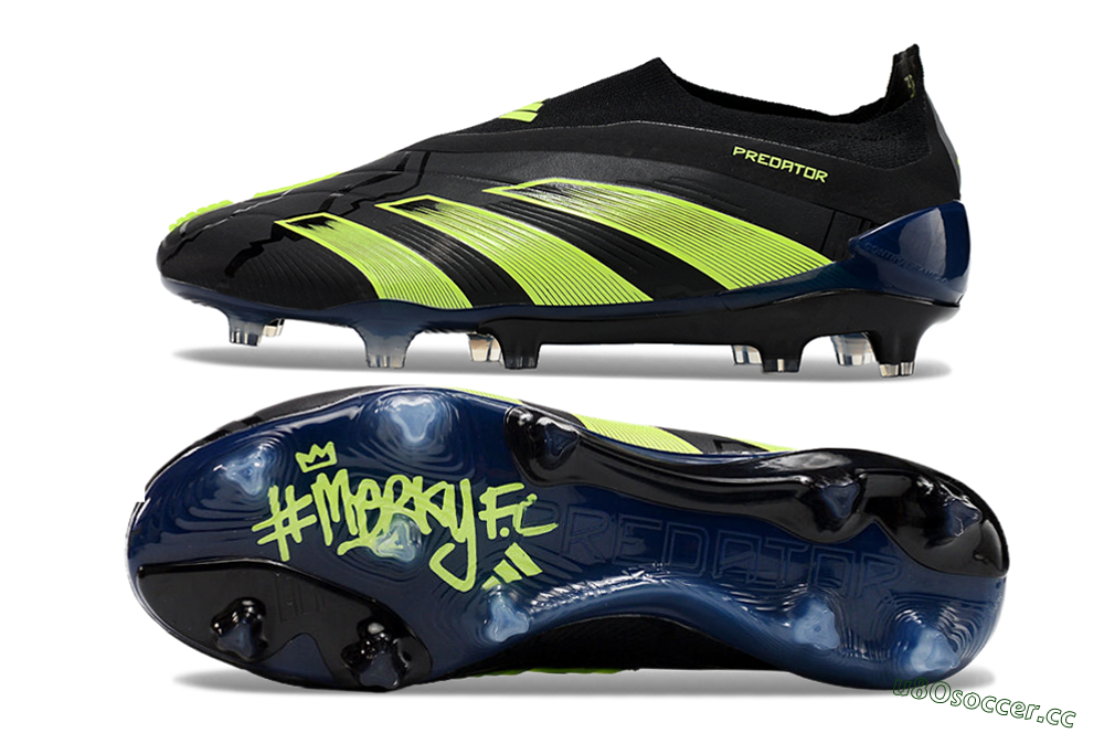 Men's Adidas Predator Accuracy+ FG Firm Ground Low-Tops Football Boots - Black/Yellow/Blue 1