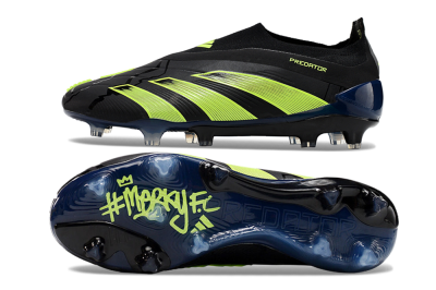 Men's Adidas Predator Accuracy+ FG Firm Ground Low-Tops Football Boots - Black/Yellow/Blue