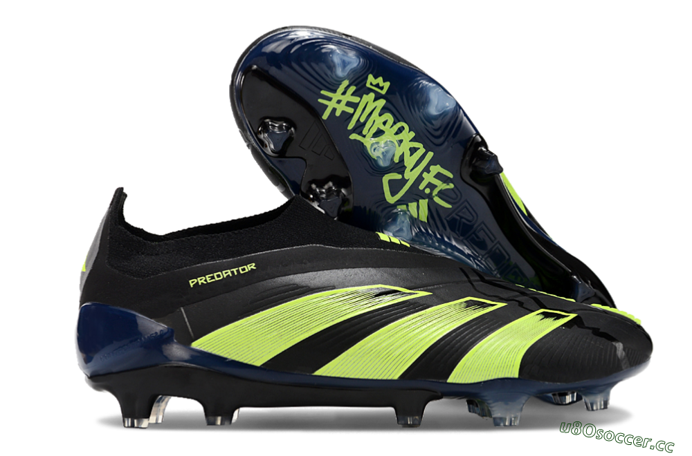 Men's Adidas Predator Accuracy+ FG Firm Ground Low-Tops Football Boots - Black/Yellow/Blue 2