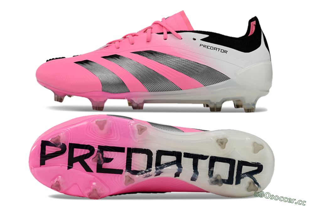 Men's Adidas Predator Accuracy.1 FG Firm Ground Low-Tops Football Boots - Pink/Black/White 1