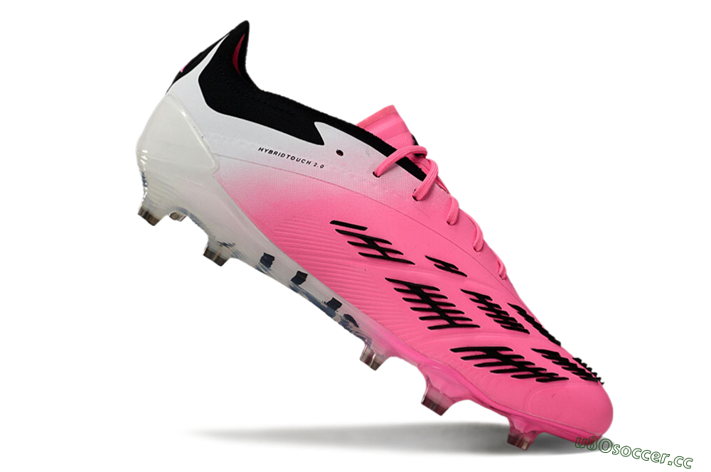 Men's Adidas Predator Accuracy.1 FG Firm Ground Low-Tops Football Boots - Pink/Black/White 4