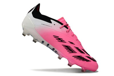 Men's Adidas Predator Accuracy.1 FG Firm Ground Low-Tops Football Boots - Pink/Black/White