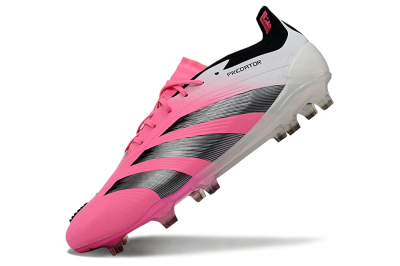 Men's Adidas Predator Accuracy.1 FG Firm Ground Low-Tops Football Boots - Pink/Black/White