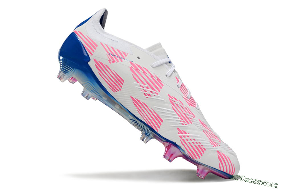 Men's Adidas Predator Accuracy Elite FG Firm Ground Low-Tops Football Boots - White/Pink/Blue 4