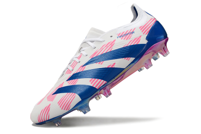 Men's Adidas Predator Accuracy Elite FG Firm Ground Low-Tops Football Boots - White/Pink/Blue