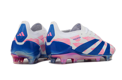 Men's Adidas Predator Accuracy Elite FG Firm Ground Low-Tops Football Boots - White/Pink/Blue