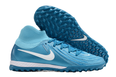 Unisex Nike Phantom Luna Elite TF Artificial Turf High-Tops Football Shoes - Jade/White/Blue
