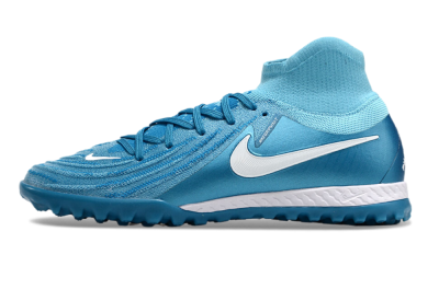 Unisex Nike Phantom Luna Elite TF Artificial Turf High-Tops Football Shoes - Jade/White/Blue