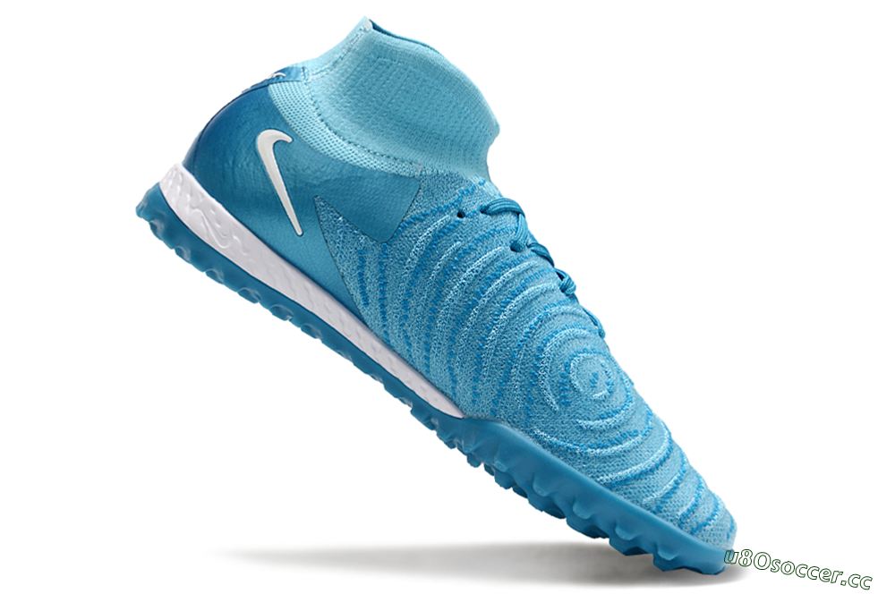 Unisex Nike Phantom Luna Elite TF Artificial Turf High-Tops Football Shoes - Jade/White/Blue 4