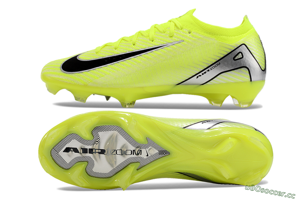 Men's Nike Air Zoom Mercurial Vapor 16 Elite FG Firm Ground Low-Tops Football Boots - Yellow/Black/Silver/Grey 1