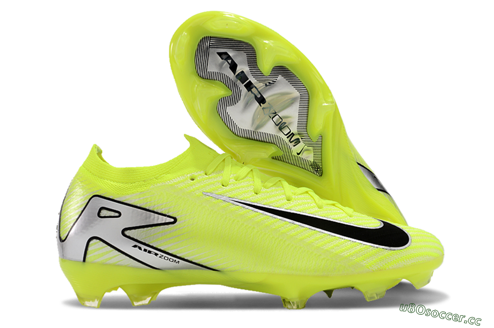 Men's Nike Air Zoom Mercurial Vapor 16 Elite FG Firm Ground Low-Tops Football Boots - Yellow/Black/Silver/Grey 2